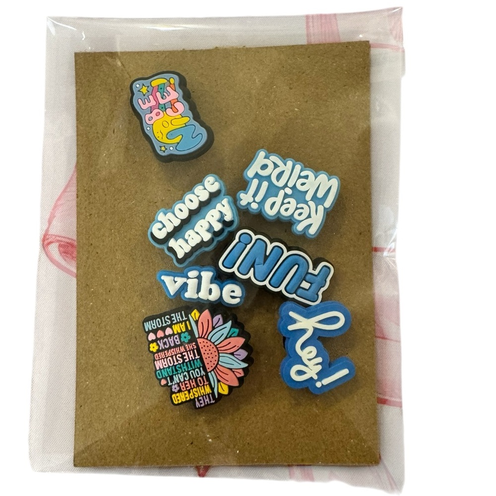 #1 ~ 7 charms for $9 ~ Colorful Shoe and Accessory Charms for Crocs and More